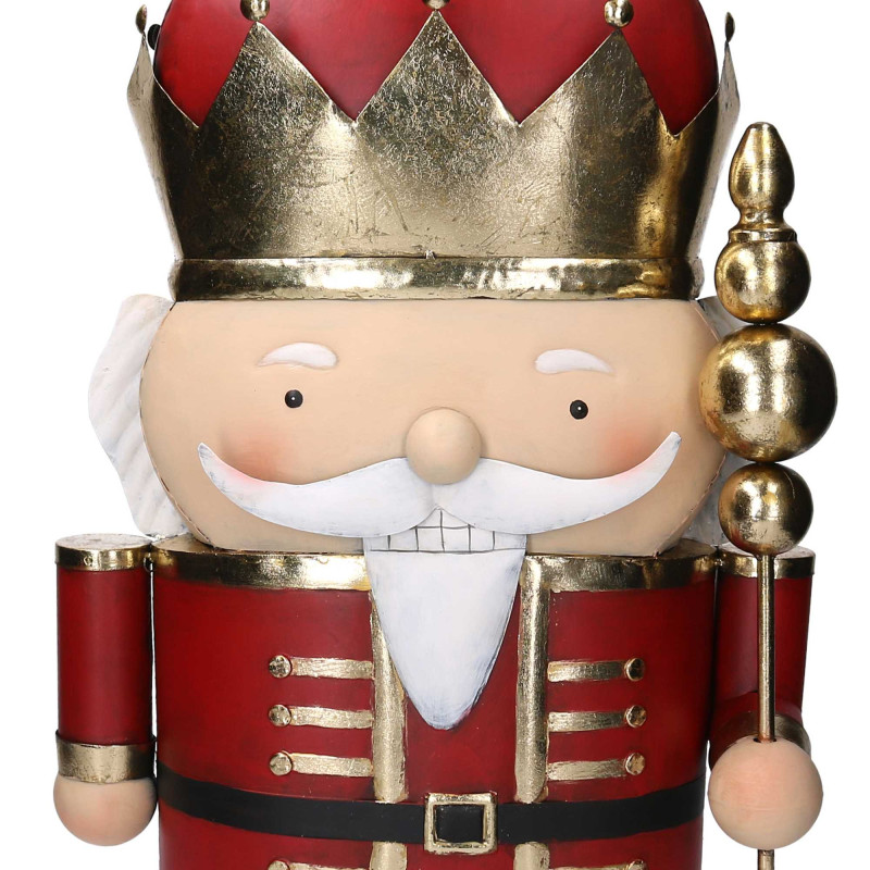 Soldatino metallo rosso 38,8x22,2x63 cm - Decorazione Natale