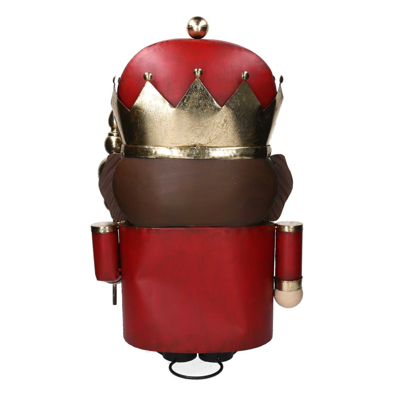 Soldatino metallo rosso 38,8x22,2x63 cm - Decorazione Natale
