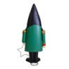 Gnomo metallo nero con stella 47,7x26,7x101,5 cm - Decorazione Natale