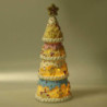 Albero resina candy rosa con LED 11x11x27,5 cm - Decorazione Natale