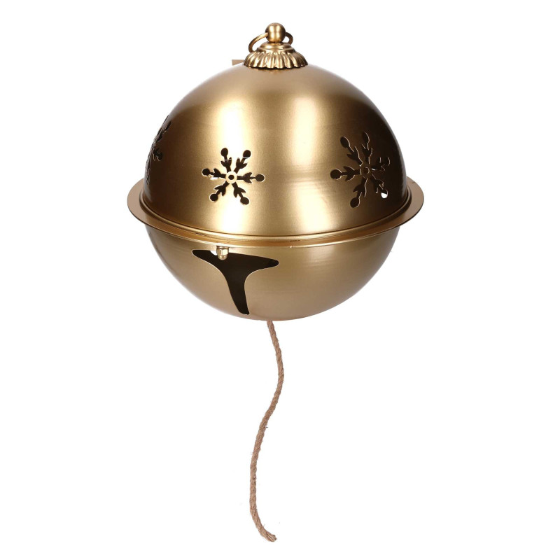 Campanello metallo oro Ø43x46 cm - Decorazione natalizia elegante