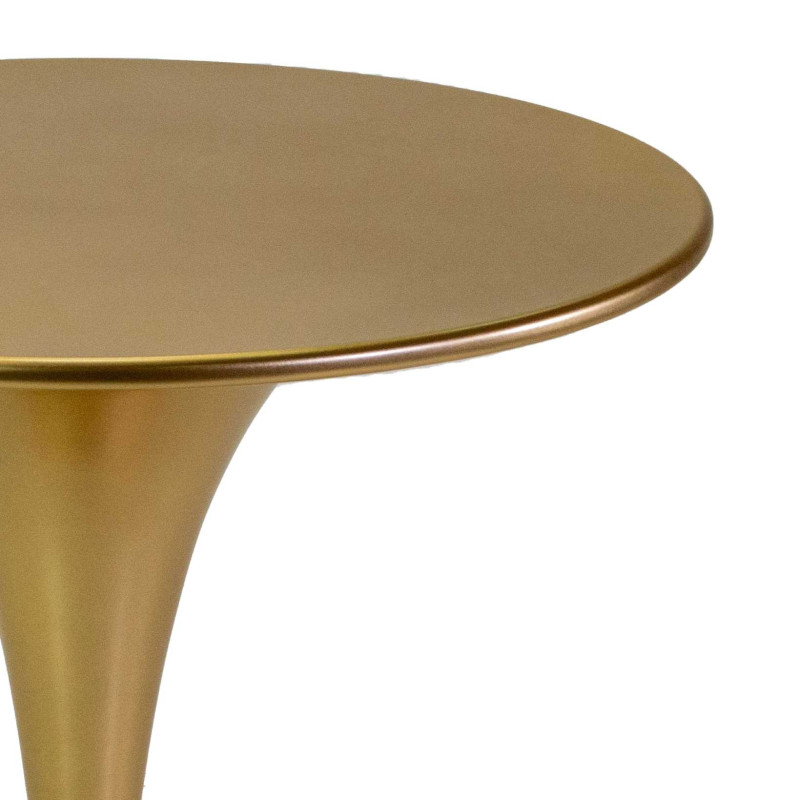Tavolino metallo oro Ø60x70 cm - Design moderno soggiorno