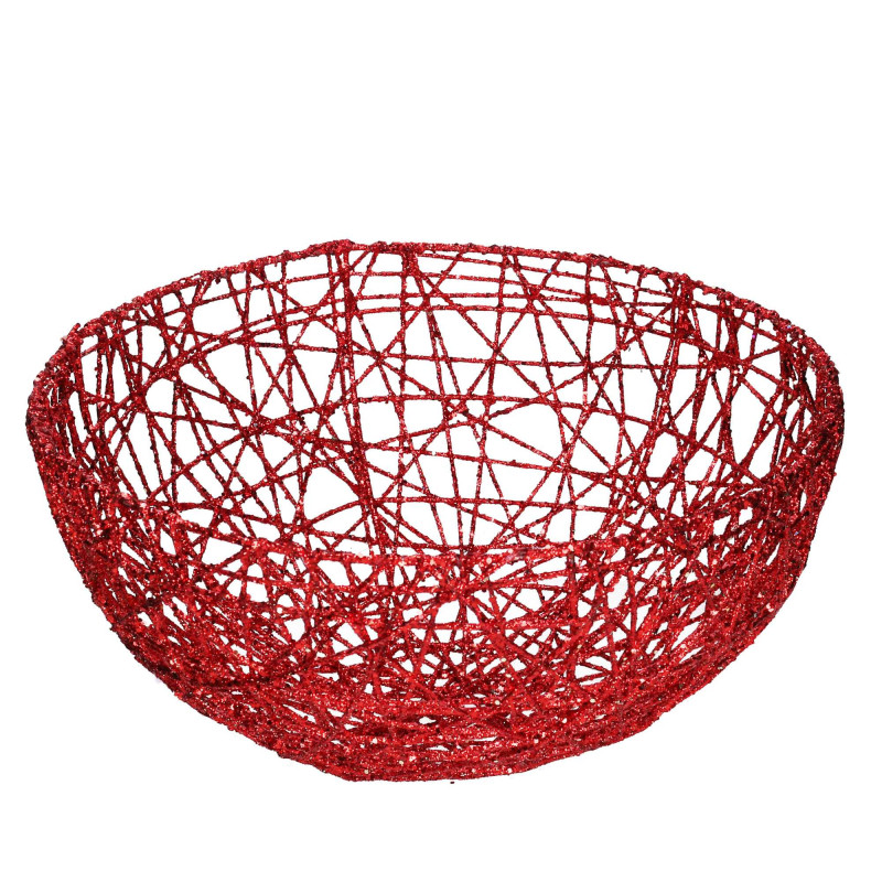 Sfera metallo rosso Ø60 cm - Decorazione natalizia grande