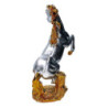 Cavallo resina argento e oro 30x38 cm - Decorazione casa