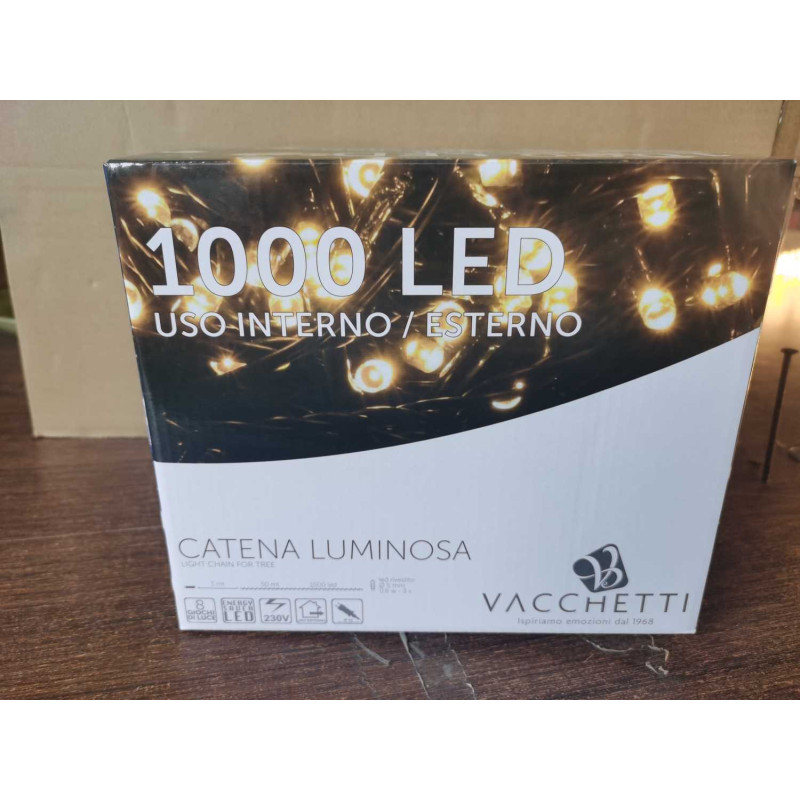 Luce filo 1000 LED bianco caldo 53m con controller decorazione luminosa