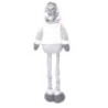Babbo Natale tessuto bianco gambe telescopiche grigio 29x11h58-96