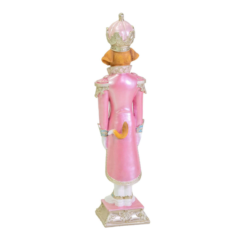 Soldatino resina cane rosa 24x22x92 cm - Decorazione originale
