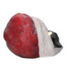 Cane resina nero con gatto, cappello e LED 35x34x24,6 cm