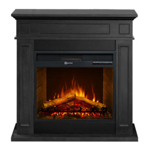 Camino elettrico Jefferson nero: stile e calore per la casa