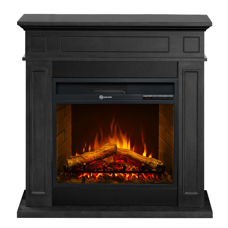 Camino elettrico Jefferson nero: stile e calore per la casa