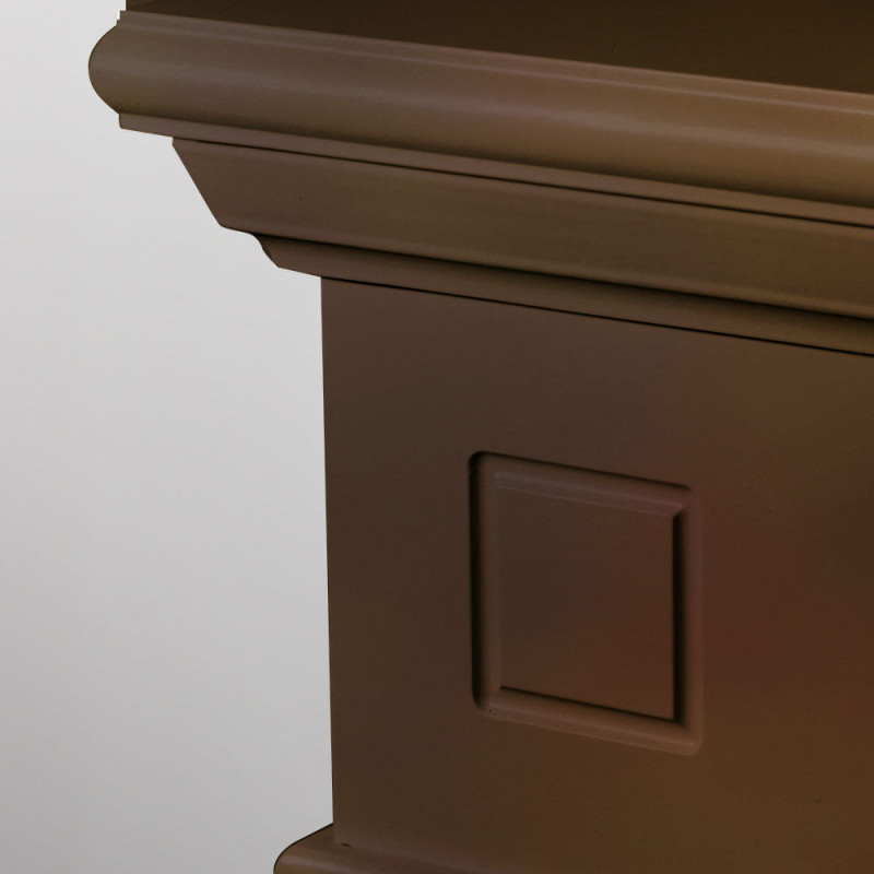 Camino elettrico da terra Cambridge in legno noce 110x36x100h