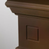 Camino elettrico da terra Cambridge in legno noce 110x36x100h