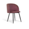 Poltrona velluto Ruby rosa antico 56,5x54x46 cm elegante