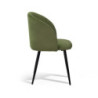 Poltrona velluto Ruby verde struttura nera 56,5x54xH46/81 cm