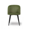 Poltrona velluto Ruby verde struttura nera 56,5x54xH46/81 cm