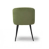 Poltrona velluto Ruby verde struttura nera 56,5x54xH46/81 cm