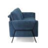 Divano tessuto 2 posti blu ottanio moderno 165x77xH85 cm
