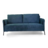Divano tessuto 3 posti blu ottanio 195x77x85 moderno