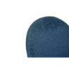 Sedia tessuto blu ottanio struttura nera moderna imbottita