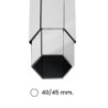 Gazebo richiudibile alluminio Market Pro 3x3 bianco esagonale