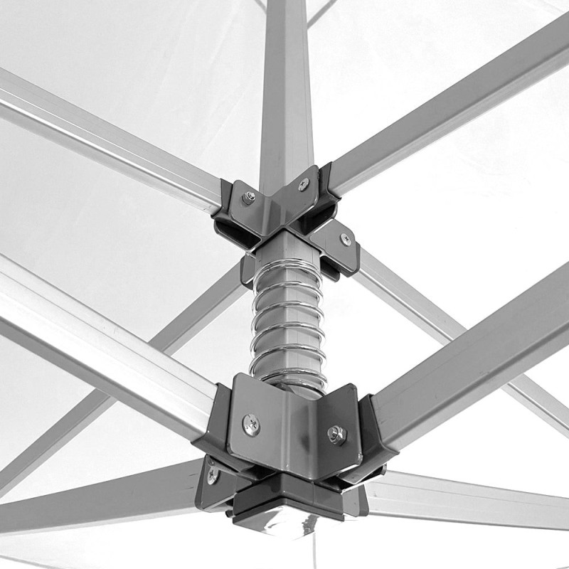 Gazebo richiudibile alluminio Market Pro 3x3 bianco esagonale
