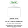 Telo laterale 3x2 mt bianco impermeabile ricambio gazebo Market Pro