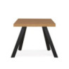 Tavolo fisso Marburg 80x80 teak e acciaio antracite moderno