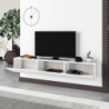 Mobile porta TV sospeso Francy 180 cm bianco con anta ribalta
