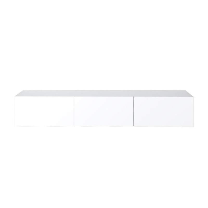 Mobile porta TV sospeso Francy 180 cm bianco con anta ribalta