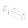 Mobile porta TV sospeso Francy 180 cm bianco con anta ribalta