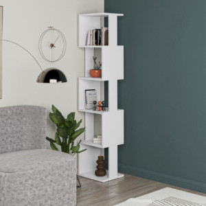 Libreria a cubo Piri bianca H 161x30x35 cm moderna e salvaspazio