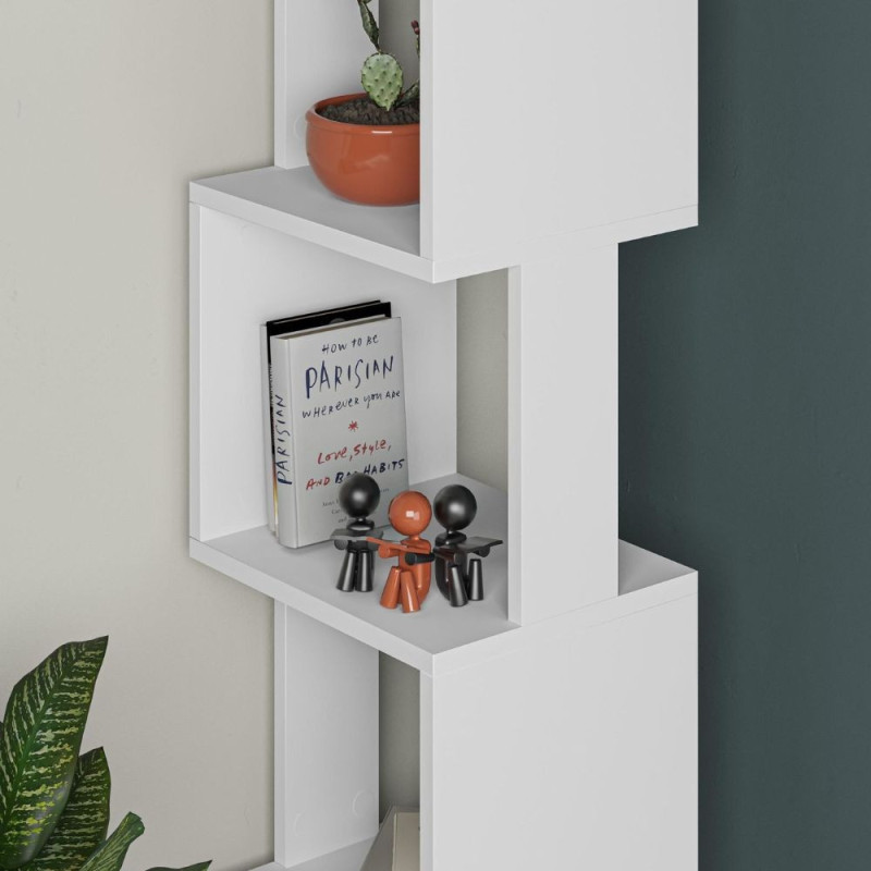 Libreria a cubo Piri bianca H 161x30x35 cm moderna e salvaspazio