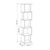 Libreria a cubo Piri bianca H 161x30x35 cm moderna e salvaspazio
