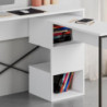 Scrivania espandibile Badau bianca gambe nere 110x37,2x77 cm