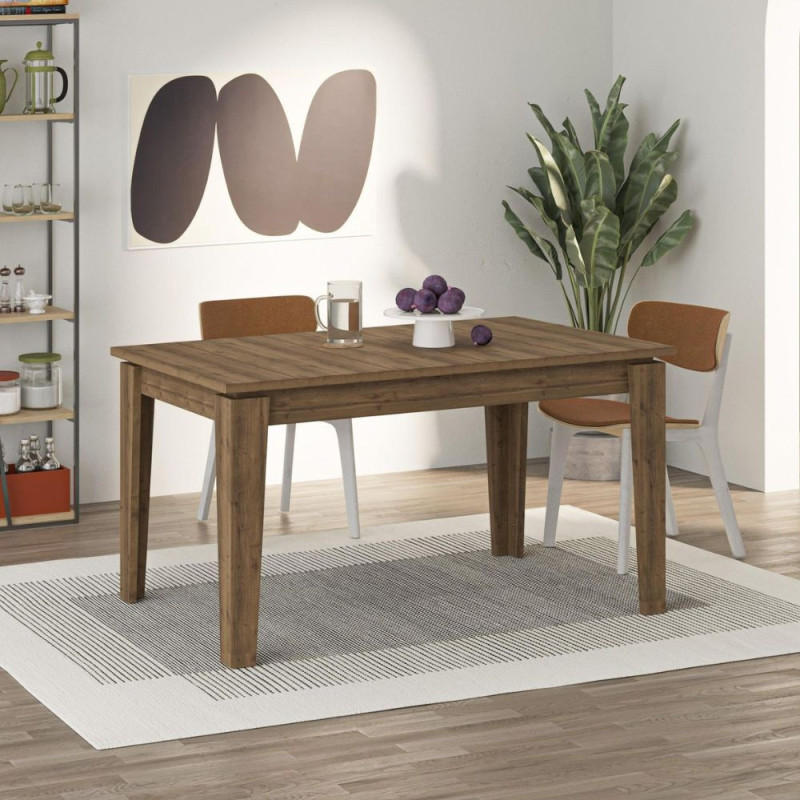 Tavolo allungabile Tolmen hitit noce 140x80 cm fino a 190 cm