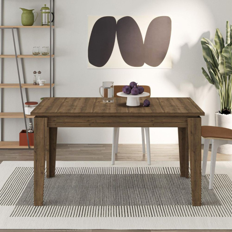 Tavolo allungabile Tolmen hitit noce 140x80 cm fino a 190 cm