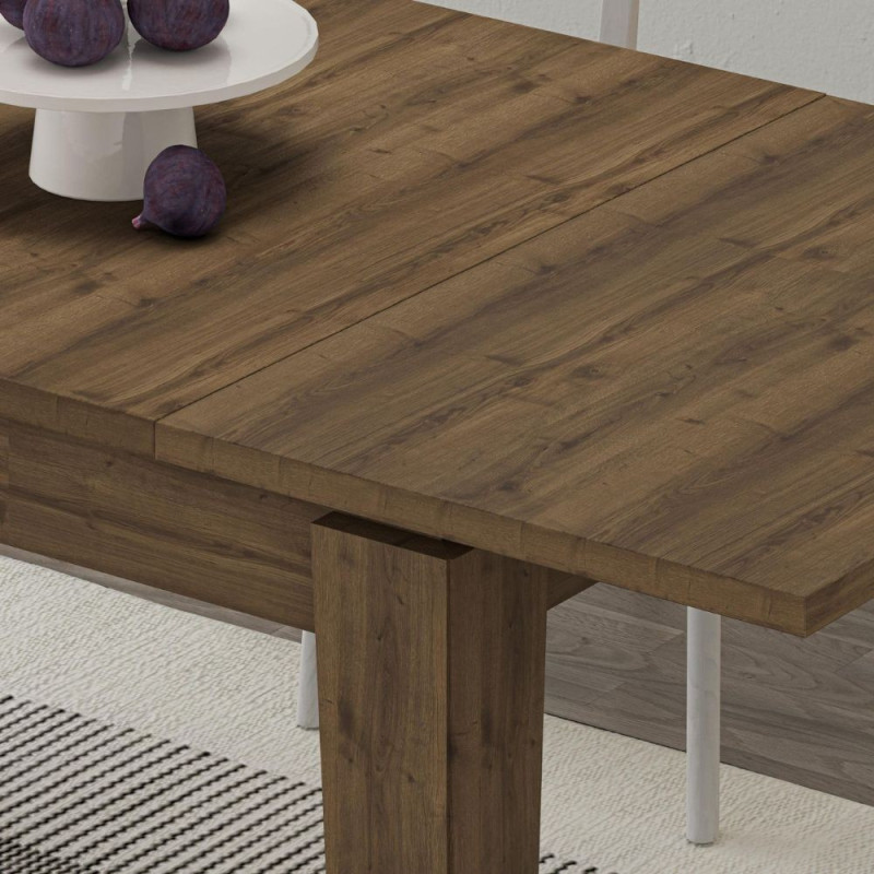 Tavolo allungabile Tolmen hitit noce 140x80 cm fino a 190 cm