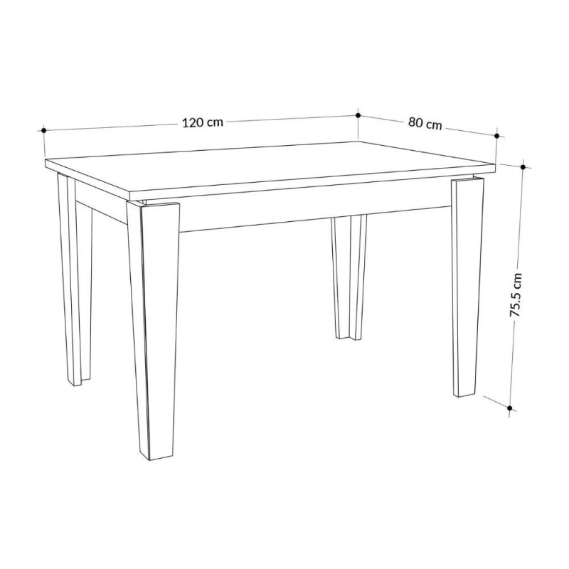 Tavolo allungabile Megaron hitit noce 120x80 cm moderno