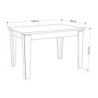 Tavolo allungabile Megaron hitit noce 120x80 cm moderno