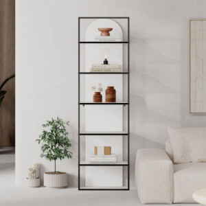 Zoom Libreria Archy 5 ripiani in colore bianco