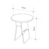 Tavolino da salotto Chen lagina effetto marmo grigio 50x42x23,4