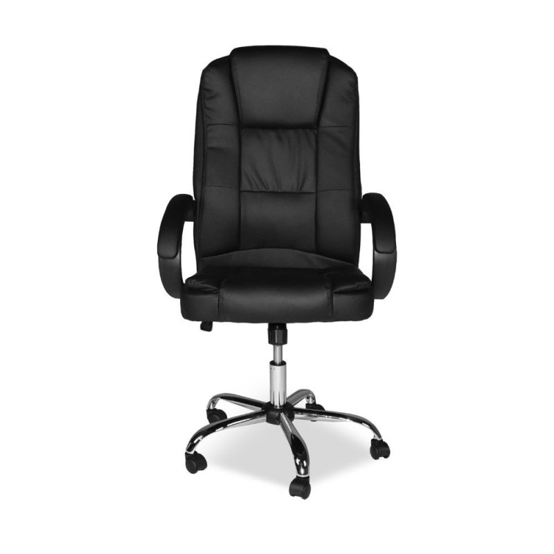Poltrona ufficio Millard ergonomica in ecopelle nera