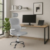 Sedia ufficio ergonomica Vibes bianca tessuto rete grigio cromata