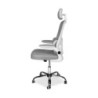 Sedia ufficio ergonomica Vibes bianca tessuto rete grigio cromata