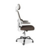 Sedia ufficio ergonomica Vibes bianca tessuto rete tortora cromata