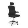 Sedia ufficio ergonomica Vibes tessuto rete nero base cromata