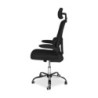 Sedia ufficio ergonomica Vibes tessuto rete nero base cromata
