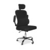 Sedia ufficio ergonomica Vibes tessuto rete nero base cromata