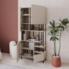 Libreria Key 5 ante e ripiani a vista colore cashmere moderna