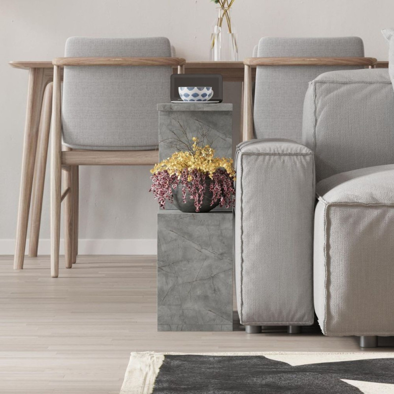 Tavolino da salotto Homemania lagina effetto marmo grigio